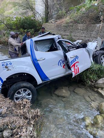  Mueren dos empleados de Propeep en accidente en carretera de San José de Ocoa