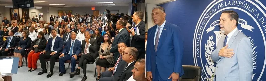  Chú Vásquez toma posesión como nuevo cónsul dominicano en NY