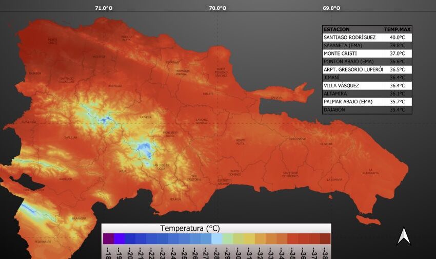  Seguirá el calor con temperaturas de hasta 40 °C en República Dominicana