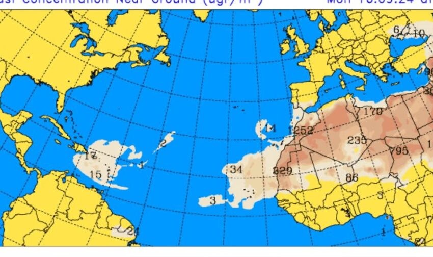  Ambiente muy caluroso en RD desde este lunes por polvo del Sahara