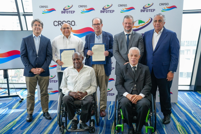  Infotep y Creso firman acuerdo para la formación de atletas paralímpicos