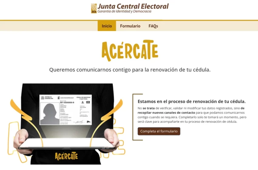  ¿Cómo funciona el formulario Acércate JCE?