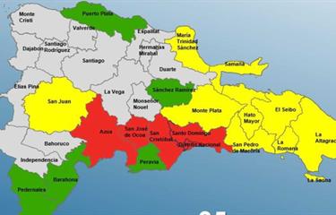  El COE declara en alerta roja al Gran Santo Domingo y otras cuatro provincias por onda tropical
