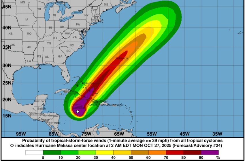 Melissa ahora es categoría 5; seguirá lloviendo en parte RD