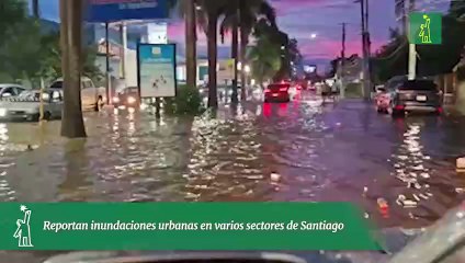  Santiago se inunda tras las fuertes lluvias de la tarde del jueves