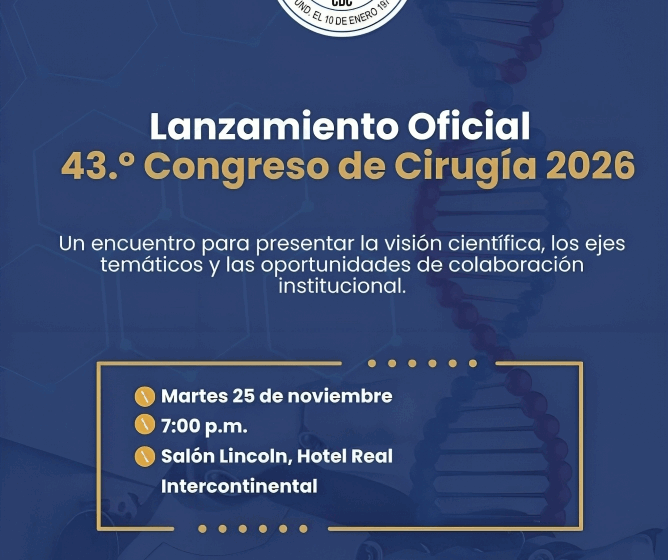  Cirugía en la Era Digital: Colegio de Cirujanos anuncia lanzamiento oficial de su Congreso 2026