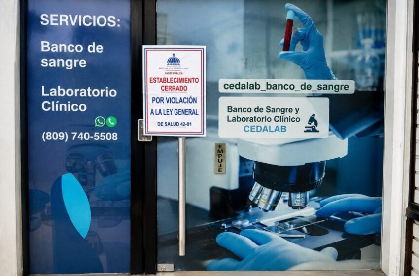  Salud Pública clausura banco de sangre por violación a las normas de Salud
